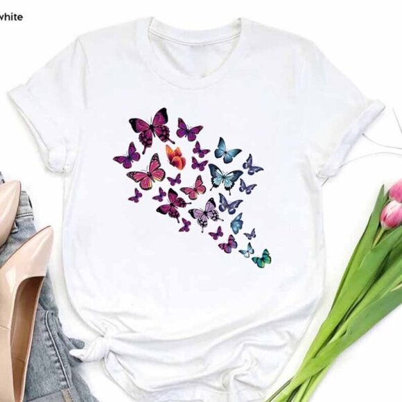 Other - Lovely Butterfly Tshirt Cute Butterfly Tee Gift Butterflies Lover Shirt